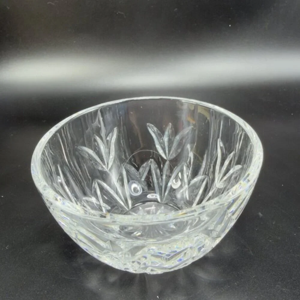 Waterford‎ Clear Crystal Thank You Vanity Bowl Dish Tulips Condiment Dish Holder